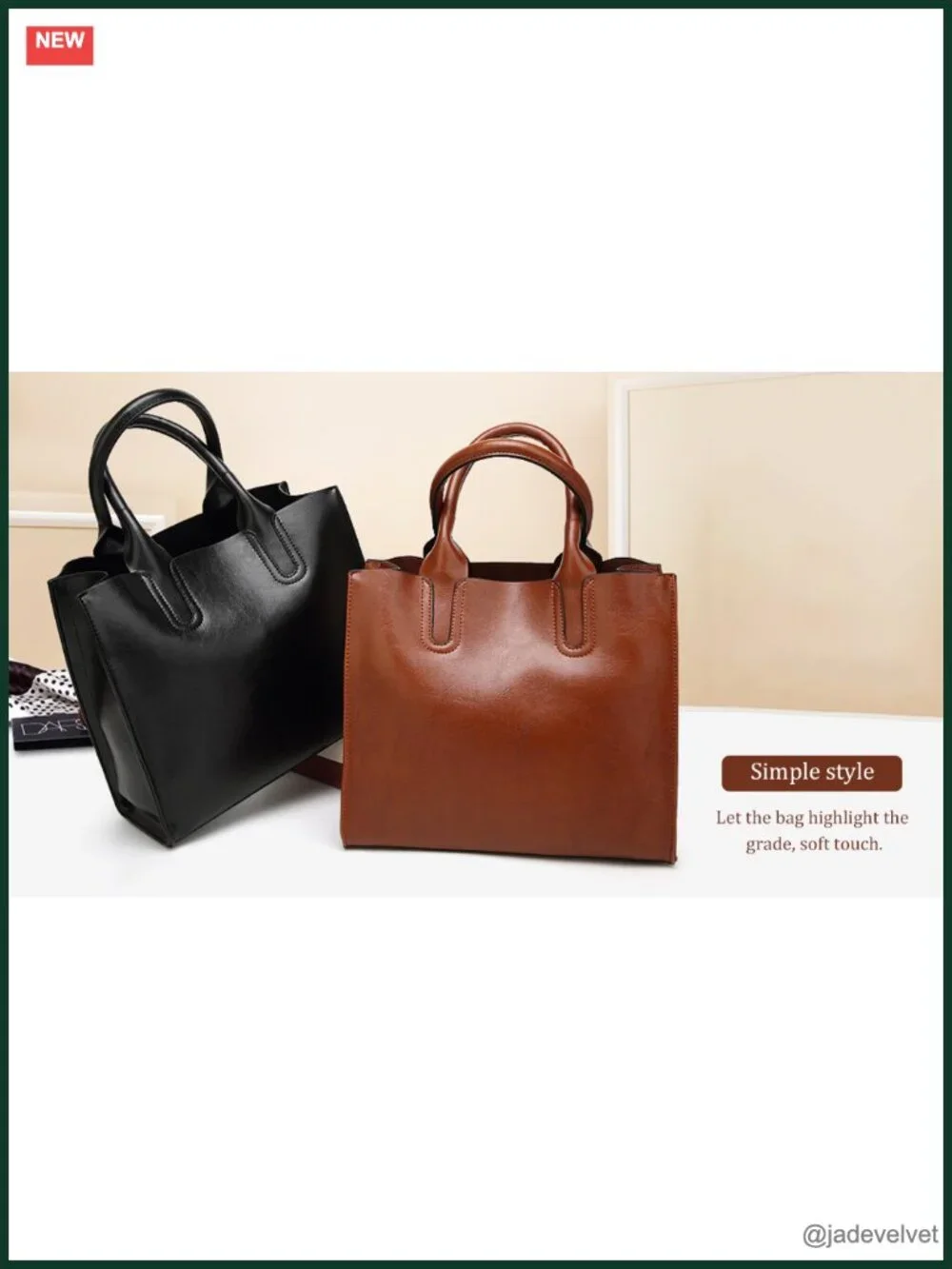 Faux Leather Top Handle Tote Satchel with Adjustable Shoulder Strap